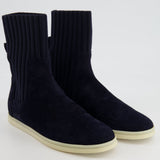 Loro Piana Navy Suede Ankle Boots Size EU 35 RRP £965