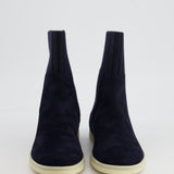 Loro Piana Navy Suede Ankle Boots Size EU 35 RRP £965