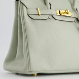 Hermès Birkin 30cm Retourne Bag in Gris Neve Clemence Leather with Gold Hardware