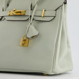 Hermès Birkin 30cm Retourne Bag in Gris Neve Clemence Leather with Gold Hardware