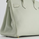 Hermès Birkin 30cm Retourne Bag in Gris Neve Clemence Leather with Gold Hardware