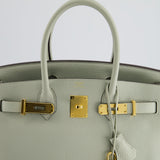 Hermès Birkin 30cm Retourne Bag in Gris Neve Clemence Leather with Gold Hardware