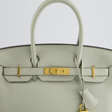 Hermès Birkin 30cm Retourne Bag in Gris Neve Clemence Leather with Gold Hardware