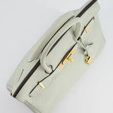 Hermès Birkin 30cm Retourne Bag in Gris Neve Clemence Leather with Gold Hardware