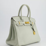 Hermès Birkin 30cm Retourne Bag in Gris Neve Clemence Leather with Gold Hardware