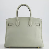 Hermès Birkin 30cm Retourne Bag in Gris Neve Clemence Leather with Gold Hardware