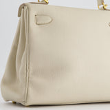 Hermès Kelly 28cm Retourne Bag in Craie Togo Leather with Gold Hardware