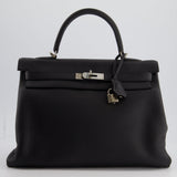 Hermès Kelly 35cm Bag Black in Togo Leather with Palladium Hardware