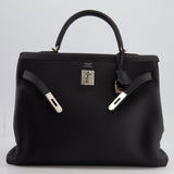 Hermès Kelly 35cm Bag Black in Togo Leather with Palladium Hardware