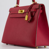 *FIRE PRICE* Hermès Kelly Sellier 25cm Bag in Rouge Vif Epsom Leather with Gold Hardware