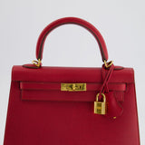 *FIRE PRICE* Hermès Kelly Sellier 25cm Bag in Rouge Vif Epsom Leather with Gold Hardware