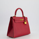 *FIRE PRICE* Hermès Kelly Sellier 25cm Bag in Rouge Vif Epsom Leather with Gold Hardware