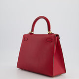 *FIRE PRICE* Hermès Kelly Sellier 25cm Bag in Rouge Vif Epsom Leather with Gold Hardware