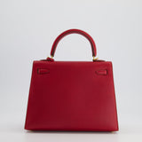 *FIRE PRICE* Hermès Kelly Sellier 25cm Bag in Rouge Vif Epsom Leather with Gold Hardware