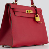 *FIRE PRICE* Hermès Kelly Sellier 25cm Bag in Rouge Vif Epsom Leather with Gold Hardware