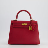 *FIRE PRICE* Hermès Kelly Sellier 25cm Bag in Rouge Vif Epsom Leather with Gold Hardware