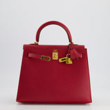 *FIRE PRICE* Hermès Kelly Sellier 25cm Bag in Rouge Vif Epsom Leather with Gold Hardware