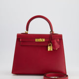 *FIRE PRICE* Hermès Kelly Sellier 25cm Bag in Rouge Vif Epsom Leather with Gold Hardware