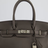 Hermès Birkin Bag 30cm Gris Etain Togo Leather with Palladium Hardware