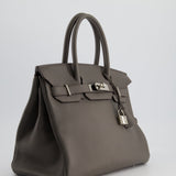 Hermès Birkin Bag 30cm Gris Etain Togo Leather with Palladium Hardware