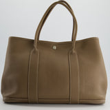 Hermès Garden Party 36cm Bag in Etoupe in Togo Leather with Palladium Hardware