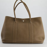 Hermès Garden Party 36cm Bag in Etoupe in Togo Leather with Palladium Hardware