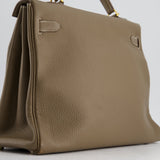 Hermès Kelly 35cm Bag in Etoupe Togo Leather with Gold Hardware