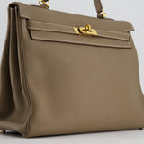 Hermès Kelly 35cm Bag in Etoupe Togo Leather with Gold Hardware