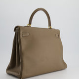 Hermès Kelly 35cm Bag in Etoupe Togo Leather with Gold Hardware