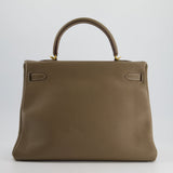 Hermès Kelly 35cm Bag in Etoupe Togo Leather with Gold Hardware