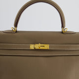 Hermès Kelly 35cm Bag in Etoupe Togo Leather with Gold Hardware