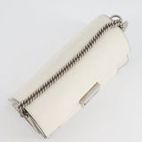 Givenchy White GV3 Quilted Shoulder Bag in Lambskin Leather with Silver Hardware