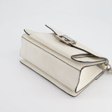 Givenchy White GV3 Quilted Shoulder Bag in Lambskin Leather with Silver Hardware