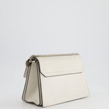 Givenchy White GV3 Quilted Shoulder Bag in Lambskin Leather with Silver Hardware