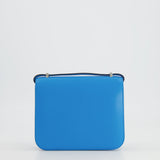 Hermès Constance III Mini 18cm Bag in Bleu Frida Chèvre Chamkila Leather with Palladium Hardware