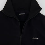 Balenciaga Black Zipped Jacket with White Logo Detail Size IT 48 (UK 16)