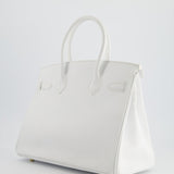 Hermès HSS Birkin Bag 30cm in White Epsom Leather and Gold Hardware