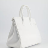 Hermès HSS Birkin Bag 30cm in White Epsom Leather and Gold Hardware