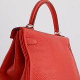 Hermès Kelly Retourne Bag 32cm in Geranium Togo Leather and Palladium Hardware