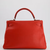 Hermès Kelly Retourne Bag 32cm in Geranium Togo Leather and Palladium Hardware