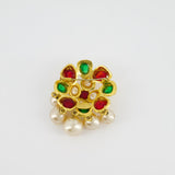 Chanel Vintage by Victoire De Castellane  Yellow Gold Camelia Brooch with Multi-Colour Stones and Pearls