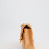 Chanel Vintage Peach Classic Medium Double Flap Bag in Caviar Leather with 24K Gold Hardware