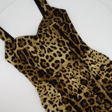 Dolce & Gabbana Leopard Print Silk Jumpsuit Size IT 38 (UK 6)