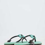 Hermès Turquoise Blue Kala Sandals with Chaine d'Ancre Detail Size EU 39