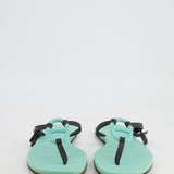 Hermès Turquoise Blue Kala Sandals with Chaine d'Ancre Detail Size EU 39