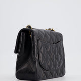 Chanel Vintage Black Mini Square Bag in Lambskin Leather with 24k Gold Hardware