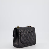 Chanel Vintage Black Mini Square Bag in Lambskin Leather with 24k Gold Hardware