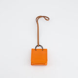 Hermès Orange Lambskin Shopping Bag Charm