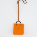 Hermès Orange Lambskin Shopping Bag Charm