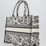 Christian Dior White & Black Medium Canvas Paris Allover Book Tote RRP £2.650